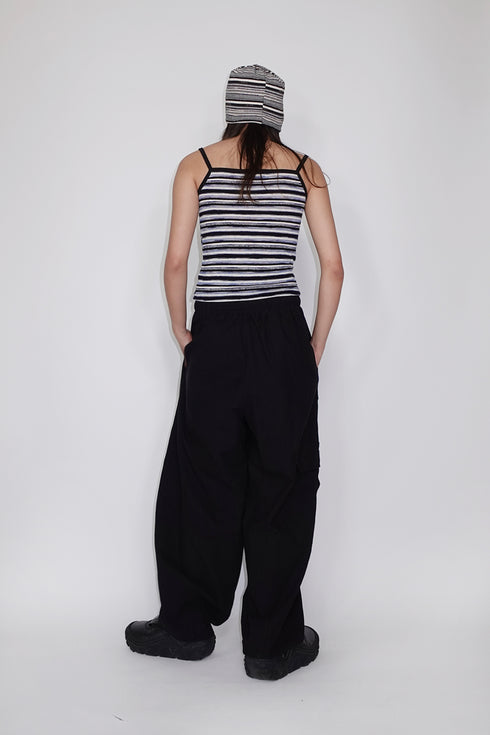 【RESTOCK】LINEN WIDE CARGO PANTS -BLACK- *Last1
